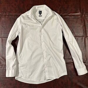 Grafton Slim Fit White Button-down Shirt Size M